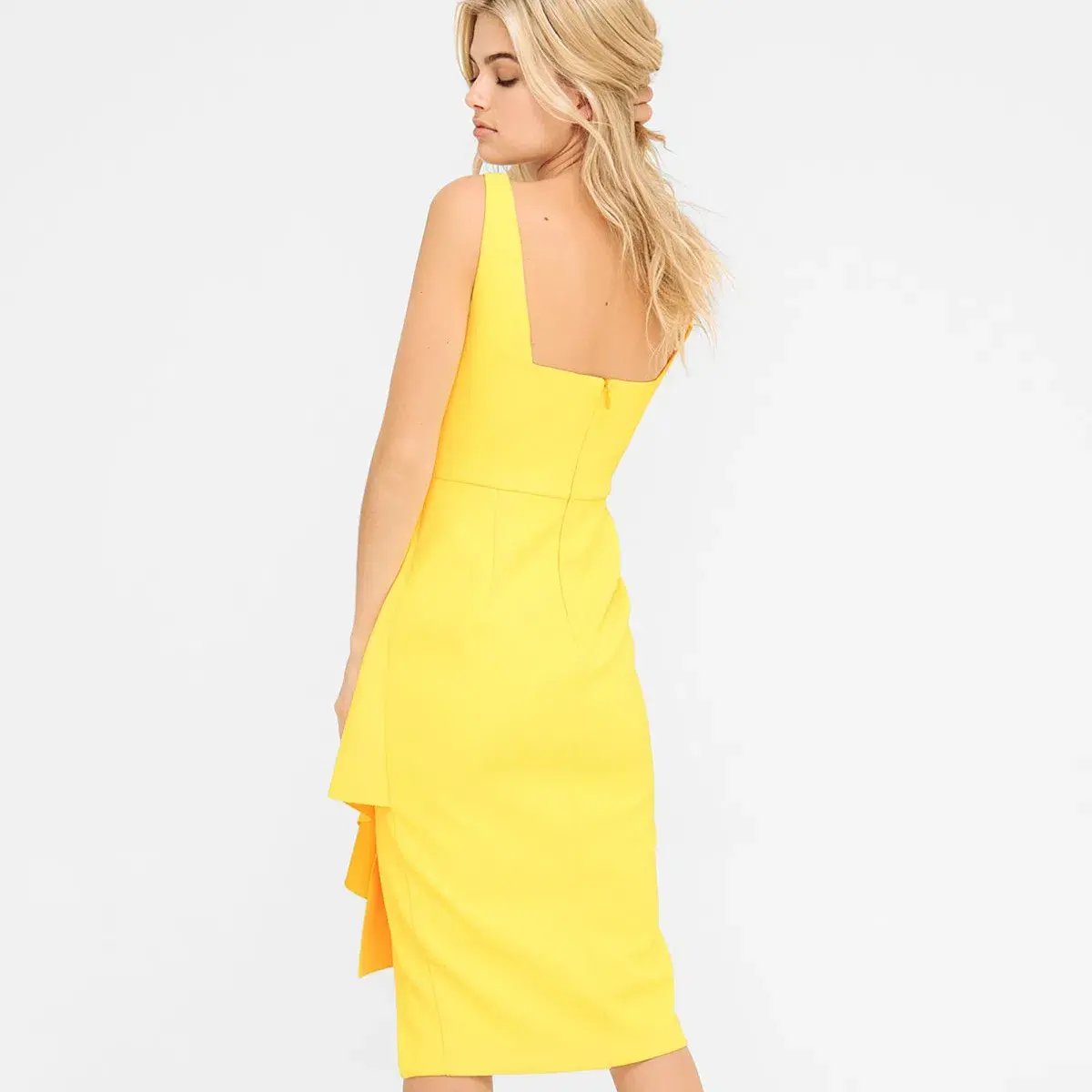 Sheike Highlight Dress Yellow Size 12 photo 2