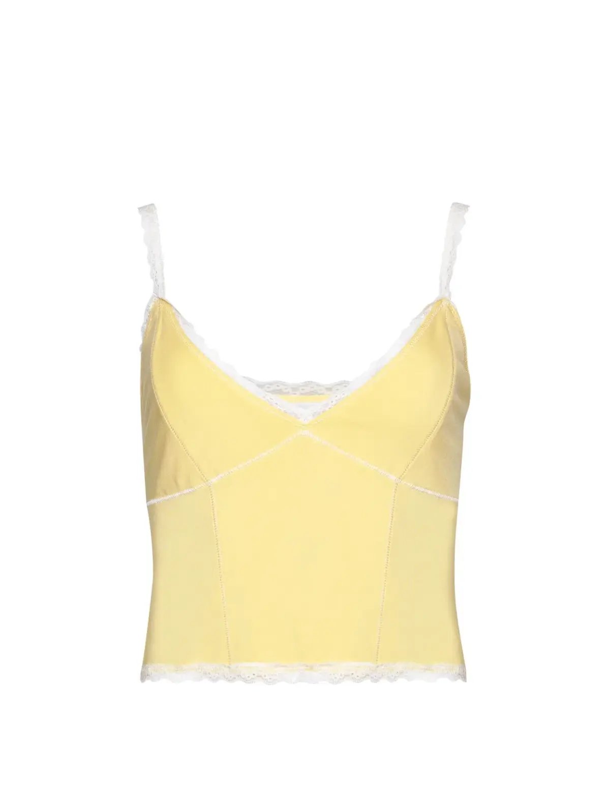 Danielle Guizio Dainty Lace Set Yellow Size 8 photo 3