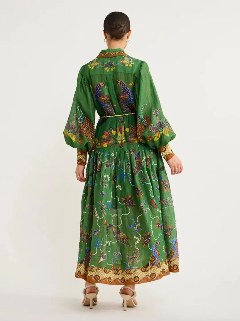 Alemais Birdie Shirtdress Green Size AU 6 photo 3