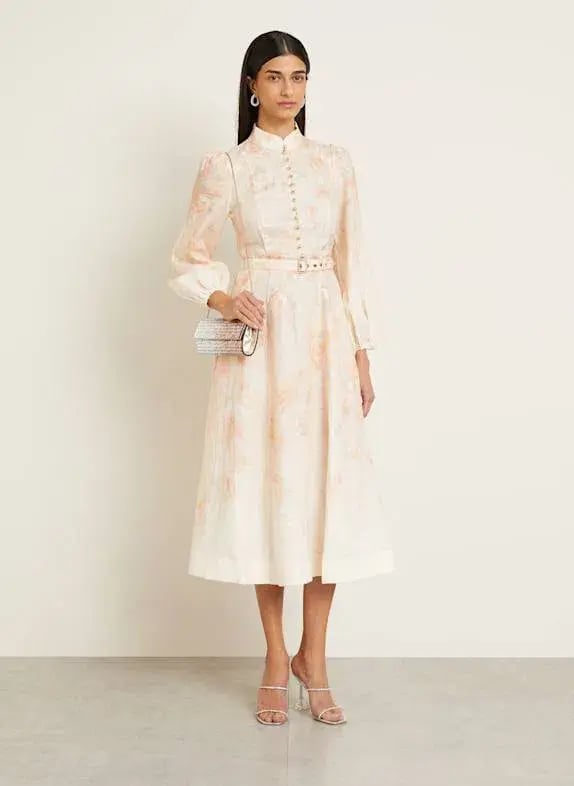 Zimmermann Crush Buttoned Midi Dress Size AU 14 photo 4