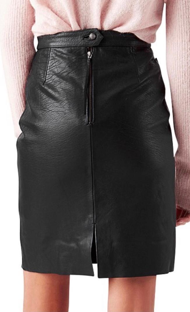 Aje Martin Leather Pencil Skirt  Black Size 6 photo 3
