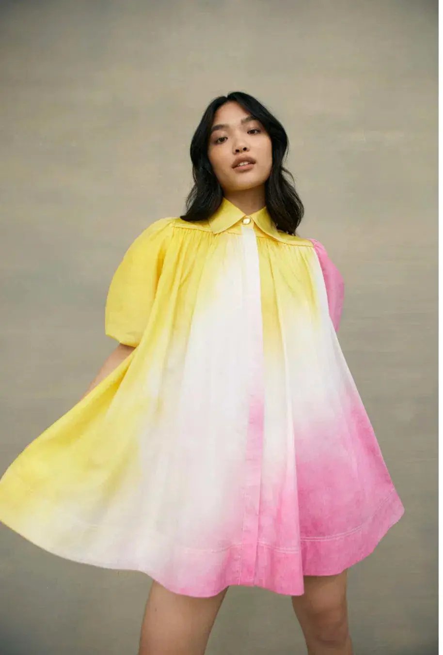Aje Cloud Burst Smock MIni Dress Multi Size 12 / L photo 2