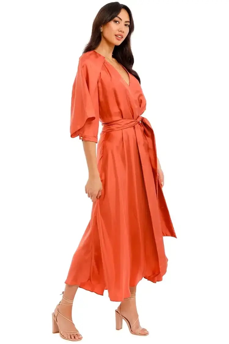 Ginger and Smart Blush Wrap Dress in Sunset Pink Size 10 photo 2