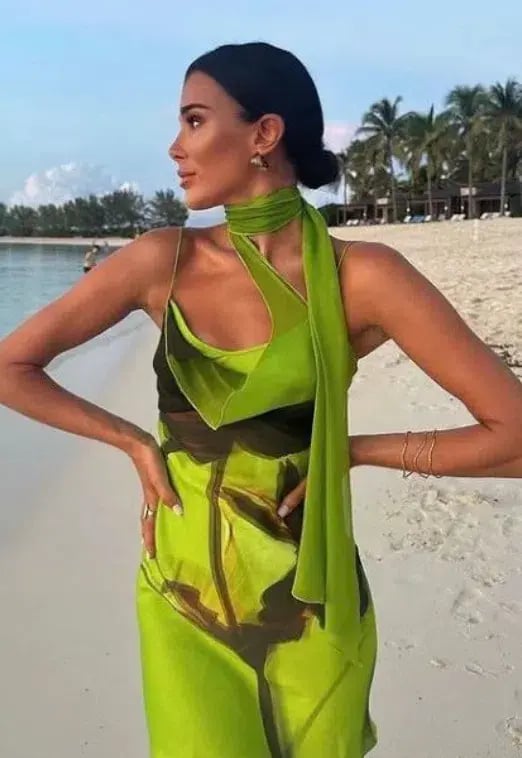 Rat and Boa Orisha Mini Dress Green Print Size XS/AU 6 photo 4