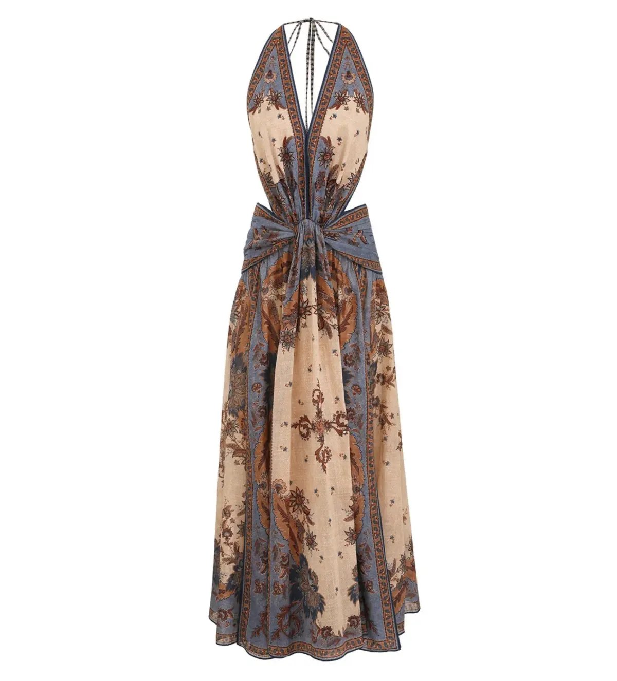 Zimmermann Ascension Plunge Halter Maxi Dress Size 0 / AU 8 photo 8