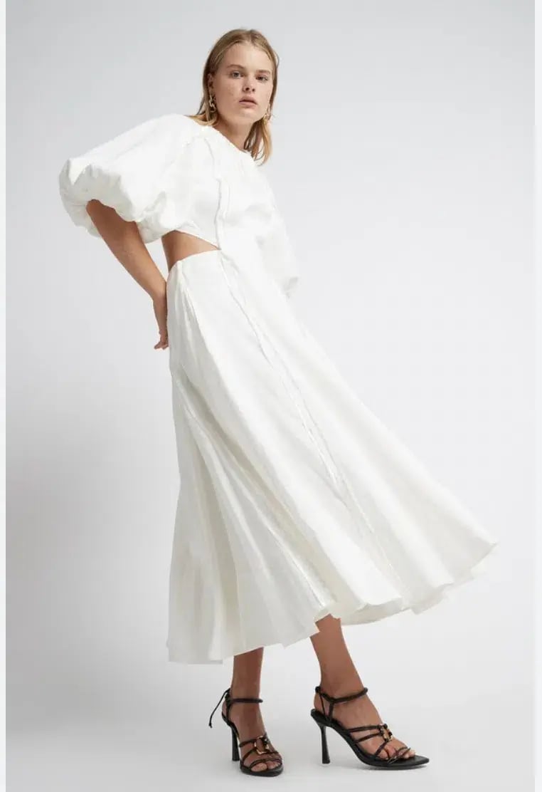 Aje Revitalise Cut Out Midi Dress White Size AU 10 photo 2