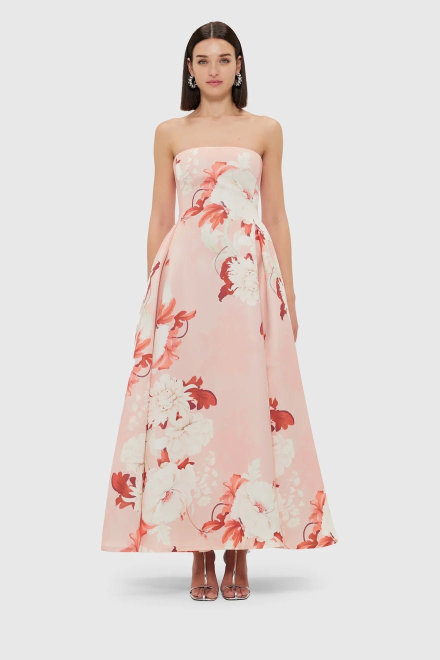 Leo Lin Nora Bustier Maxi Dress - Peony Print photo 2