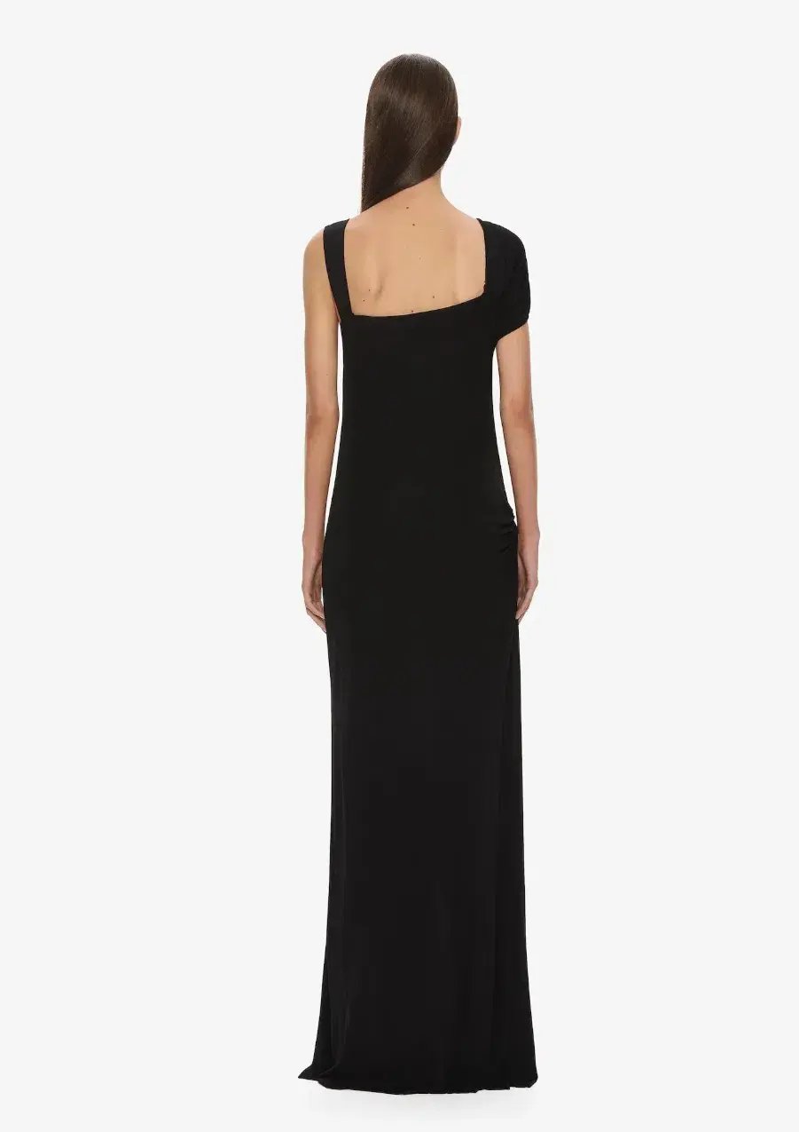 Christopher Esber Veer Spiral Crystal Draped Jersey Dress Black Size 6 photo 2