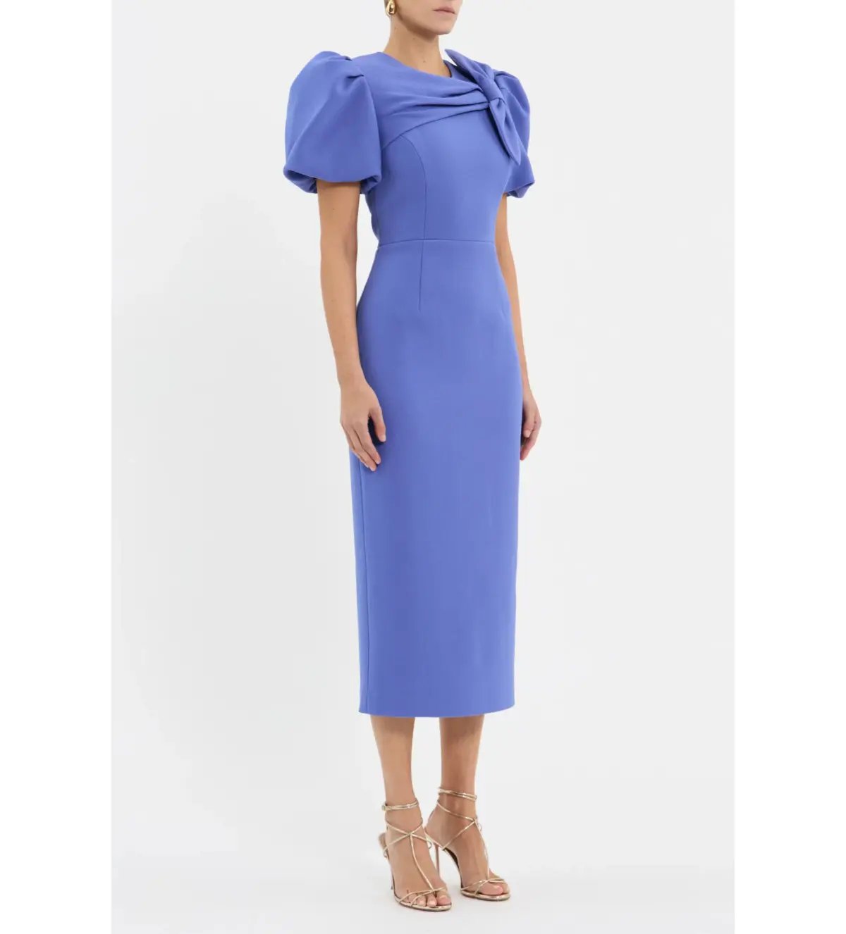 Rebecca Vallance Violetta Midi Dress Periwinkle Blue Size 10 photo 2