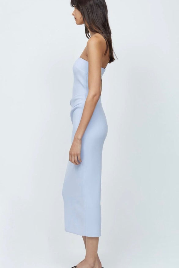 BEC & BRIDGE KARINA STRAPLESS MIDI DRESS - POWDER BLUE photo 4