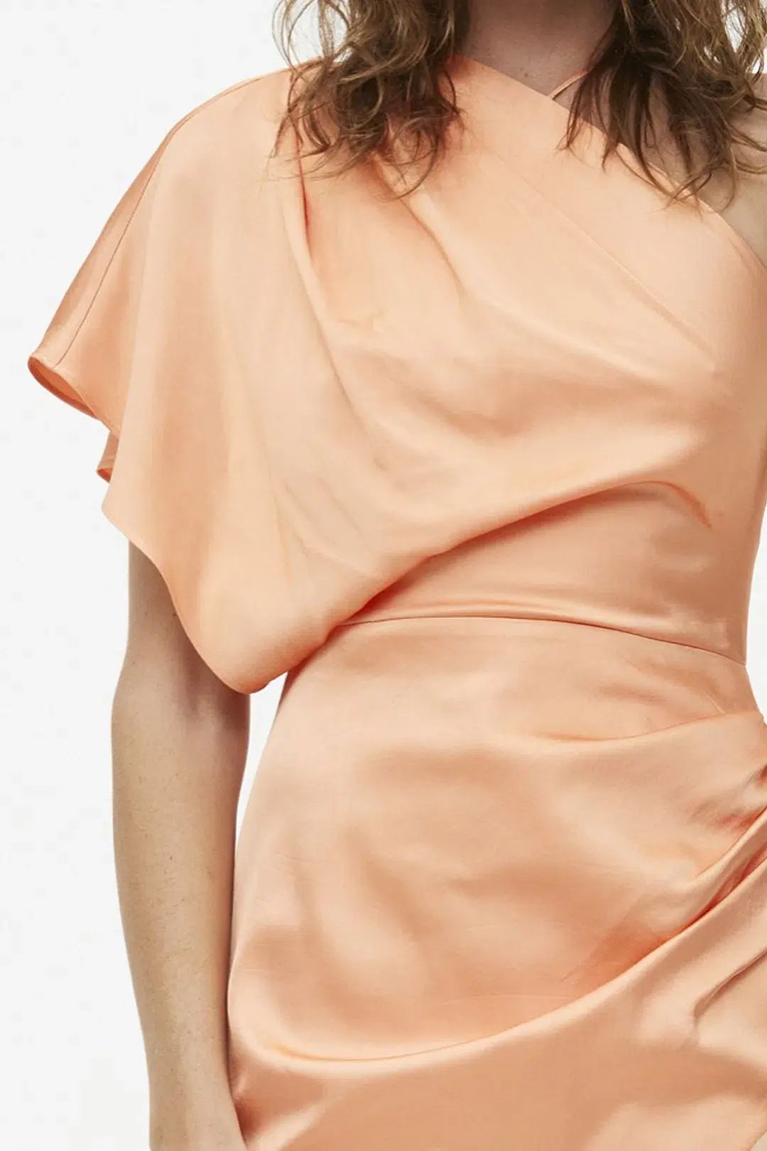 Manning Cartell Hi-Exposure Asymmetric Dress in Melon Size 8 photo 2