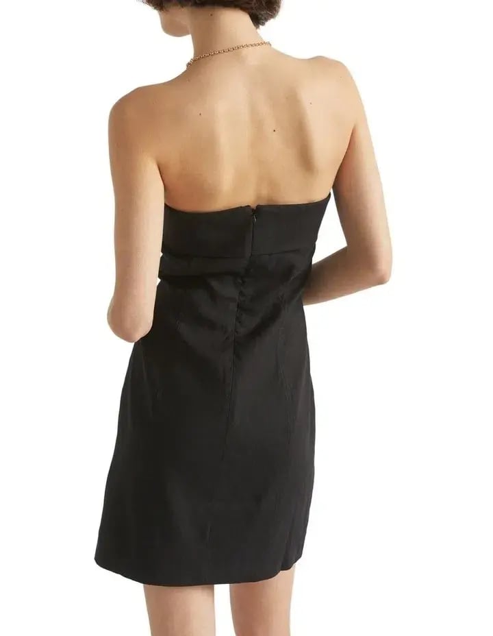 Seed Heritage Strapless Tailored Mini Dress Black Size 12 photo 4