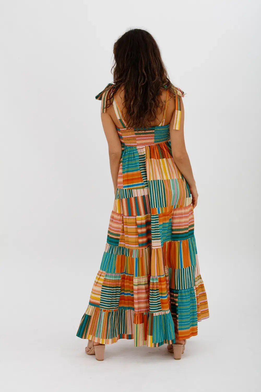 Alemais  Sloane Tiered Midi Dress Multi Size 10 photo 8