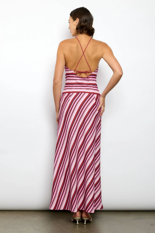 WITH HARPER LU Magenta Stripe Halter photo 4