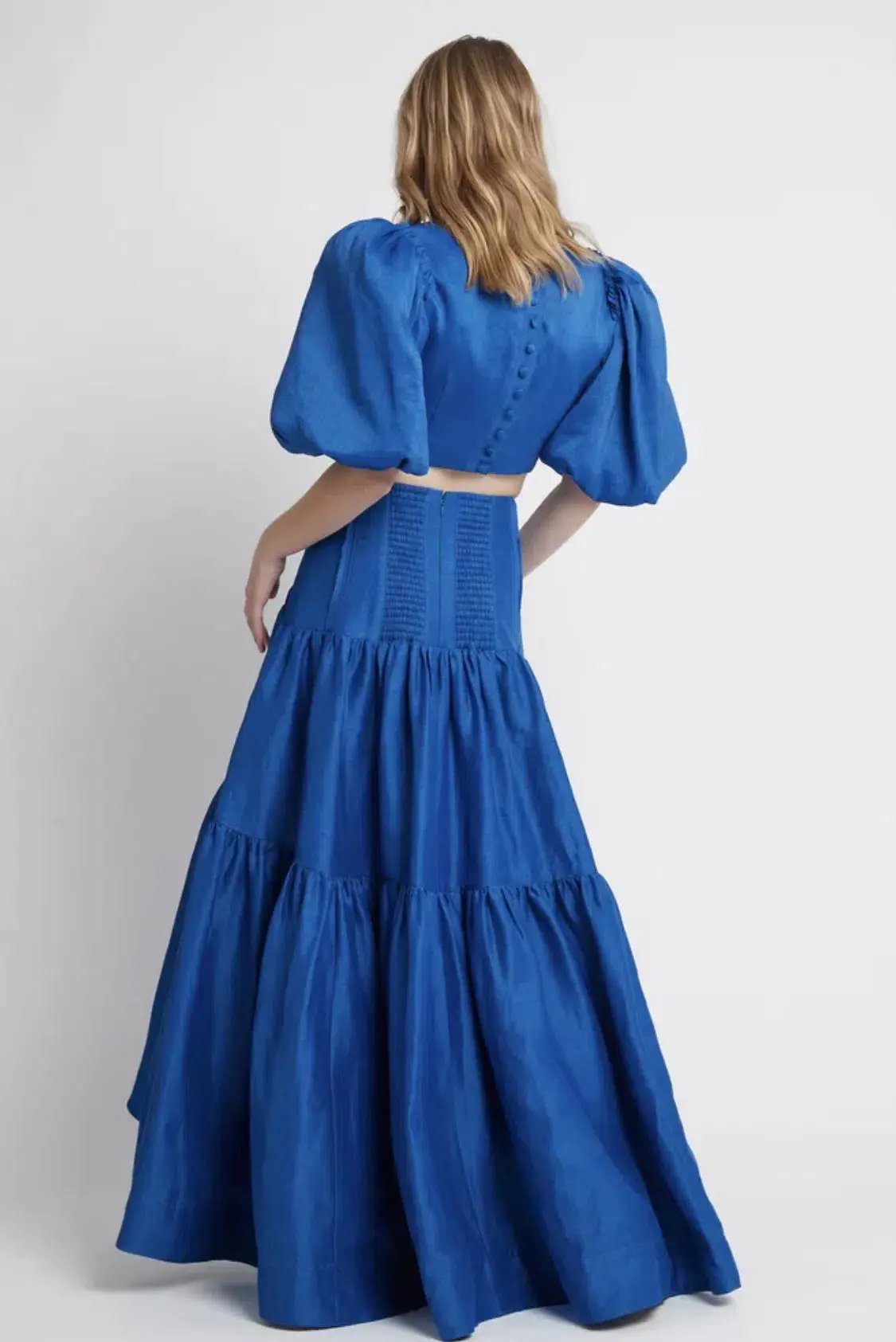 Aje Reverb Gathered Skirt and Top Set Blue Size 8 photo 3