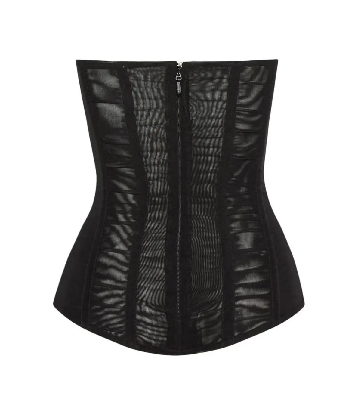 Leau White Muse Mesh Corset Top in Black Size AU 12 photo 4