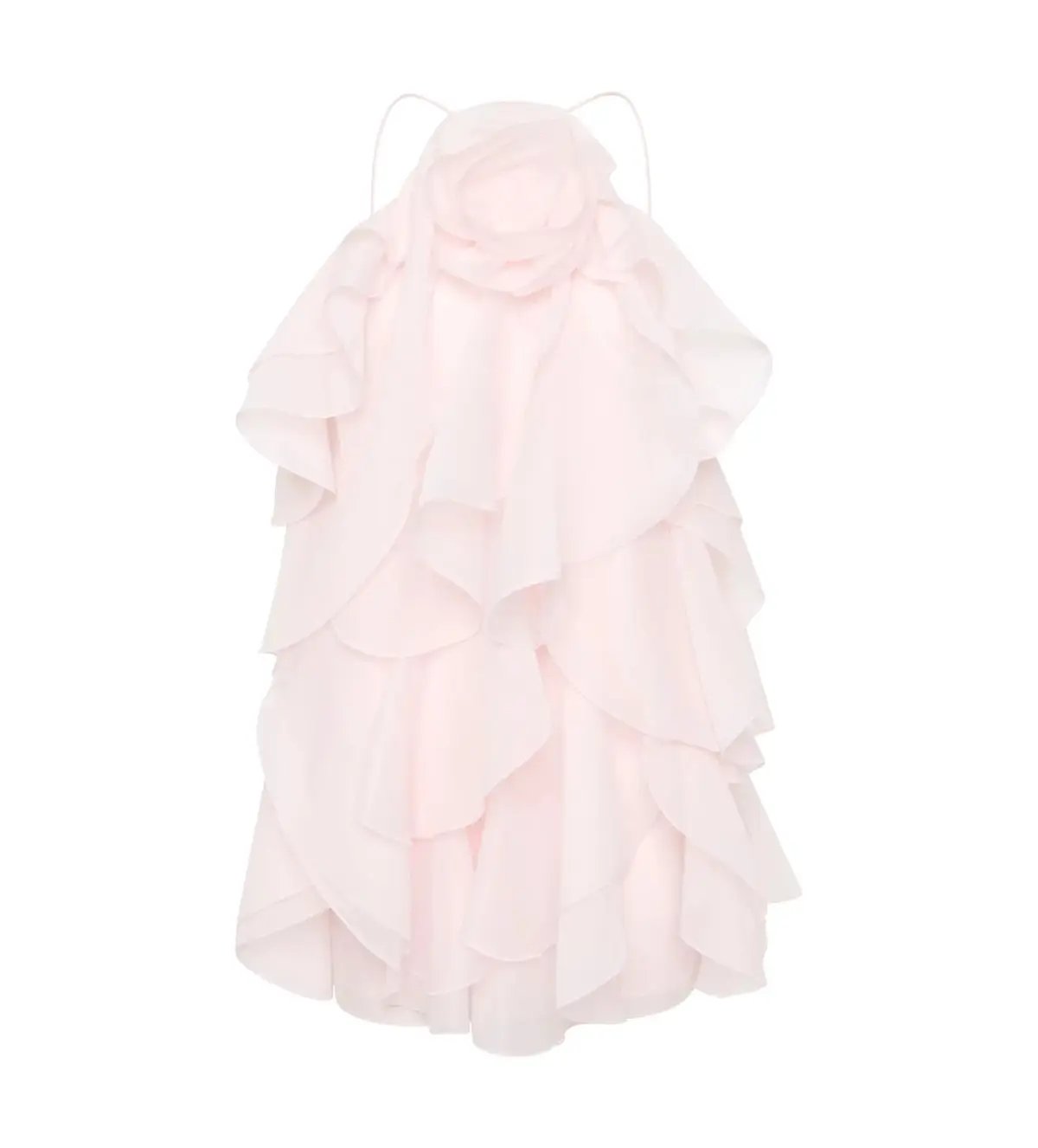 Aje Pandorea Layered Mini Dress Pastel Pink Size 10 photo 4