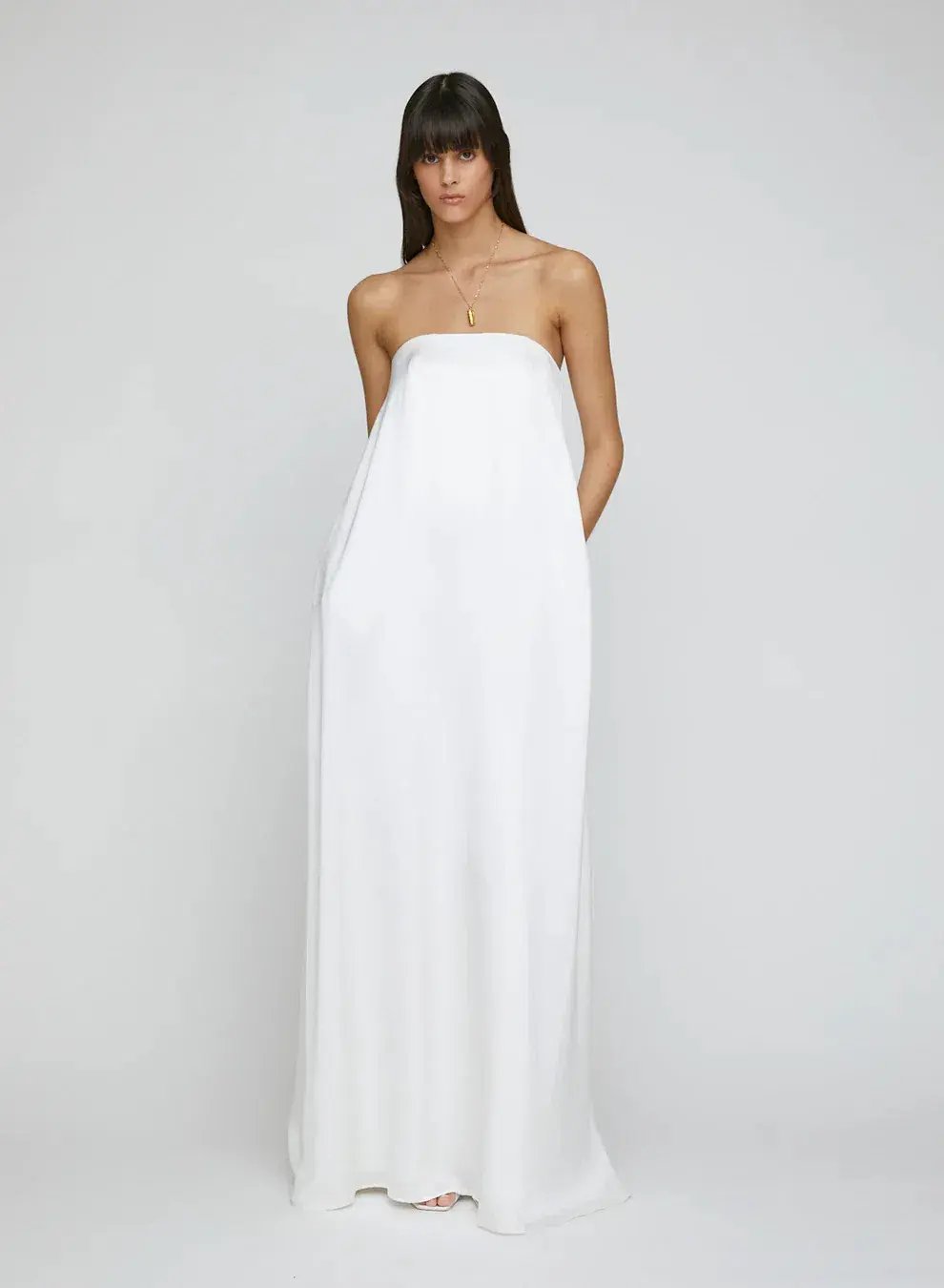 Anna Quan Delfina Gown Ivory White Size AU 10 photo 2