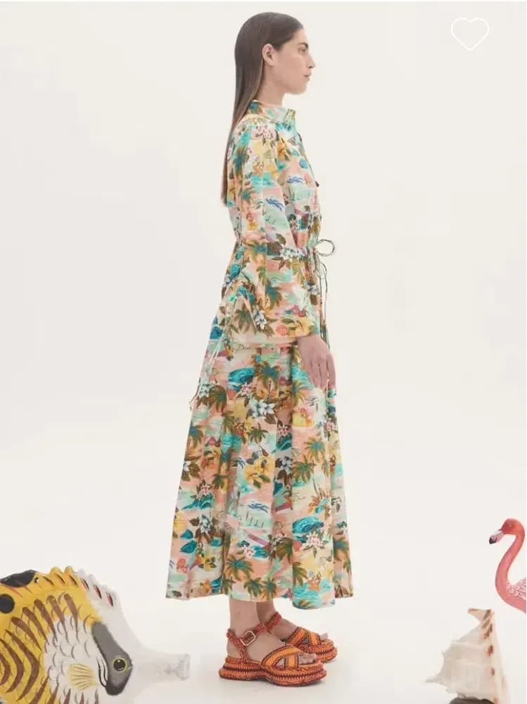 Alemais Mermaid Point Midi Dress Multi-colored Size AU 10 photo 3
