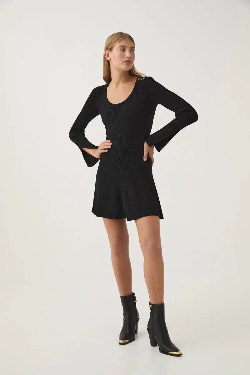 Aje Zeitgeist Knit Mini Dress Black Size M / AU 10 photo 2