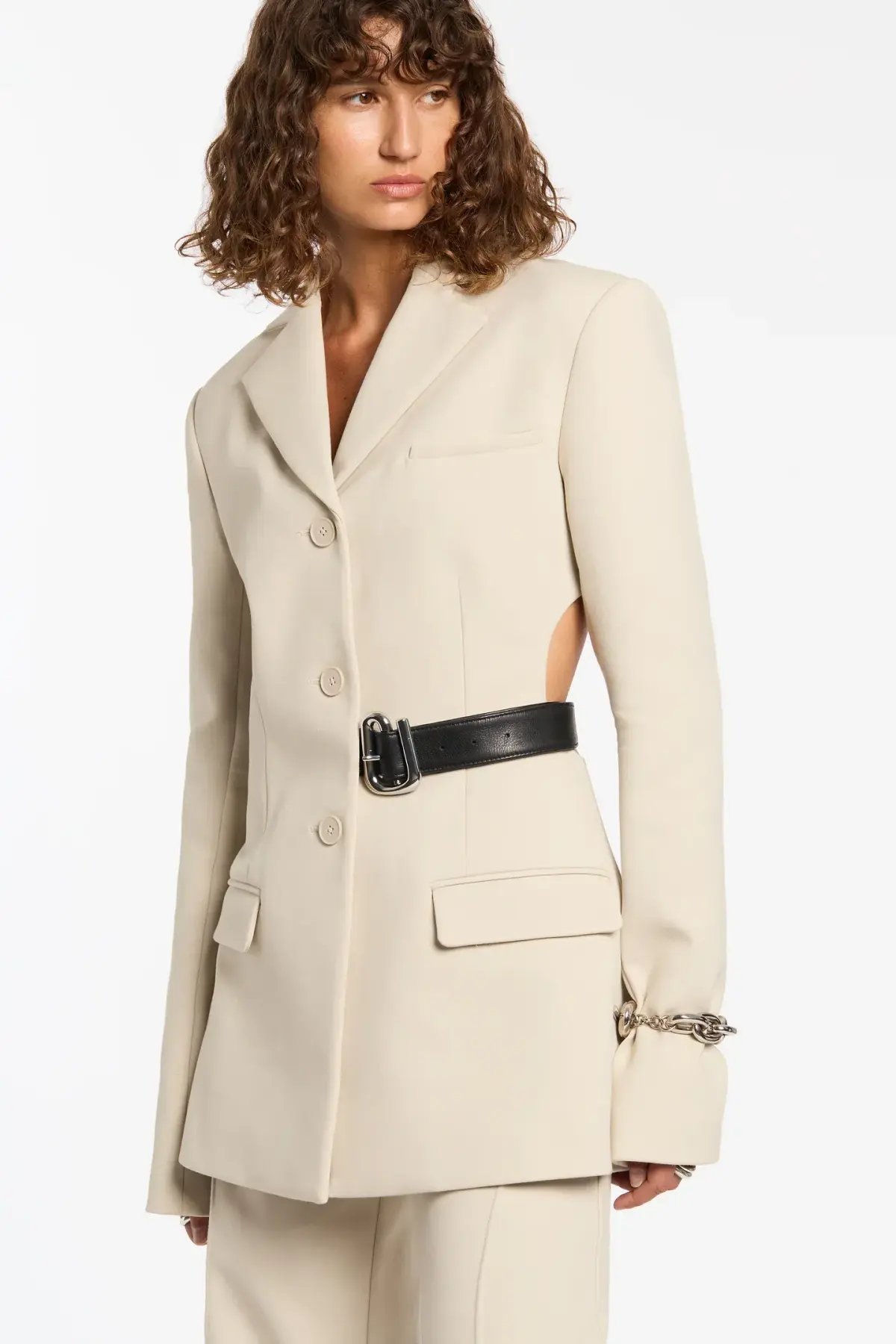 Sir the Label Musee Contoured Blazer & Trouser Set Belt included Grey Size 6 photo 2