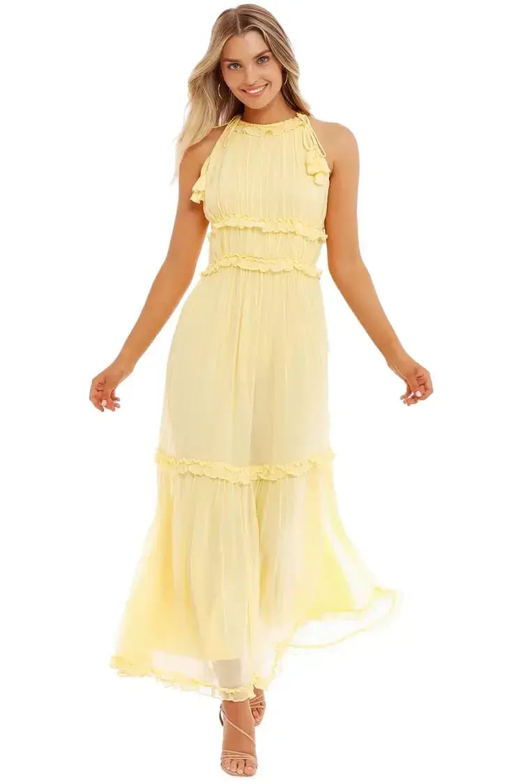 Ministry of Style Vintage Dreams Midi Dress in Butter Size 8 photo 3