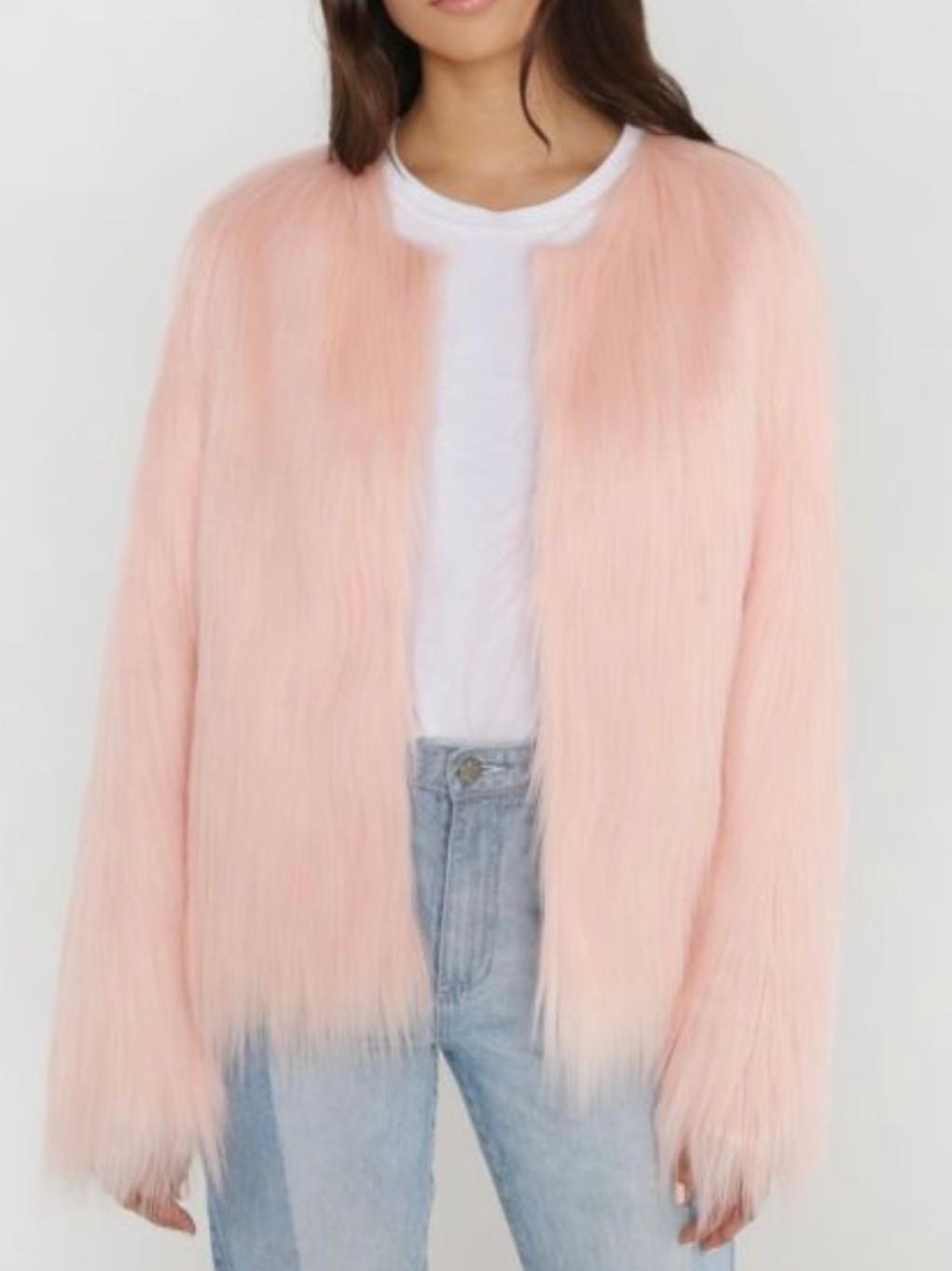 Unreal Fur Unreal Dream Jacket Pink Size 10 photo 2