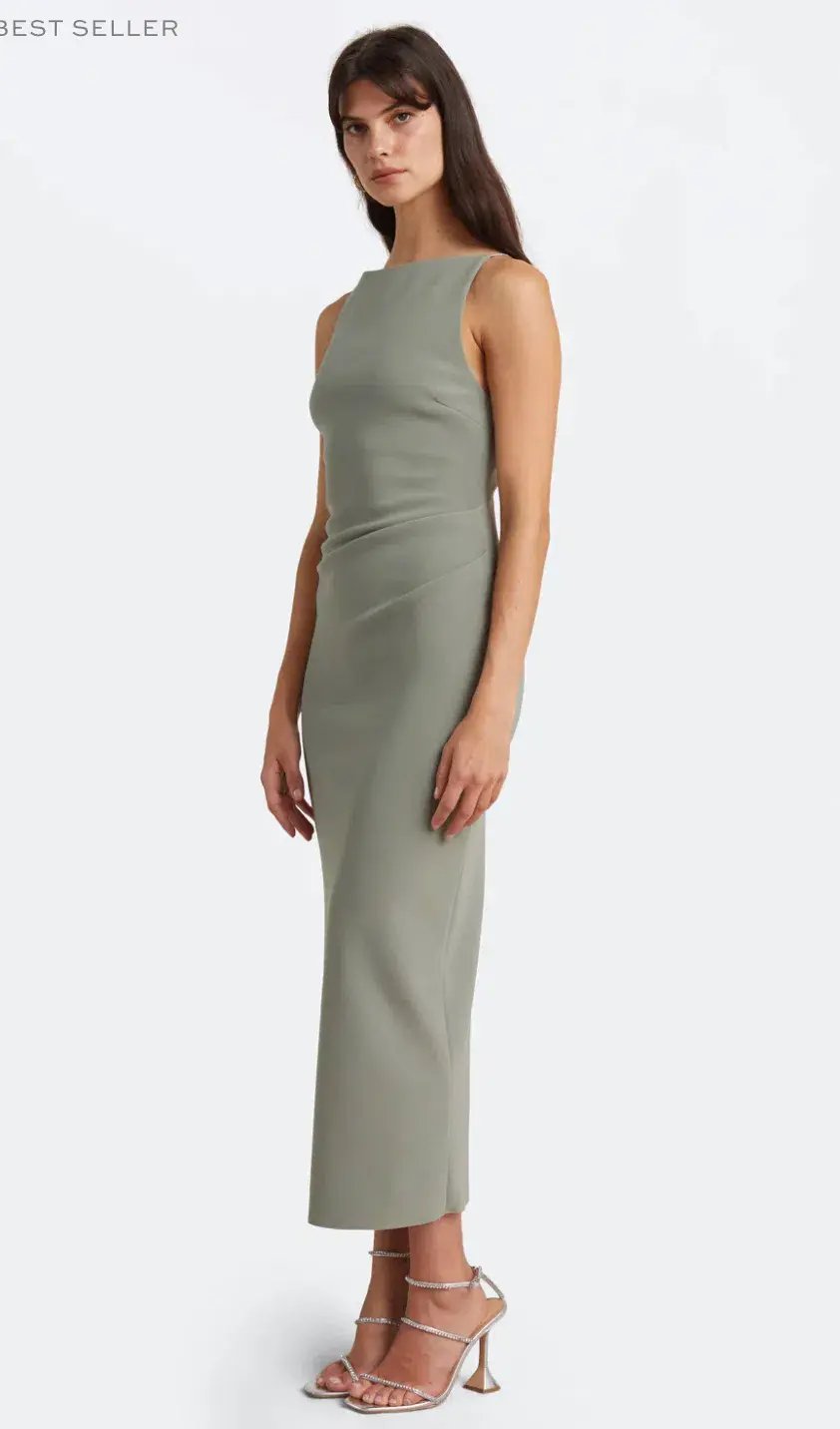 Bec & Bridge Be Mine Tuck Dress in Sage Green Size AU 6 photo 2