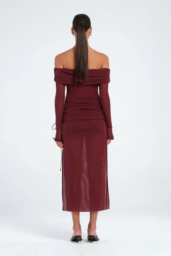 Benni Blair Midi Dress - Plum photo 2