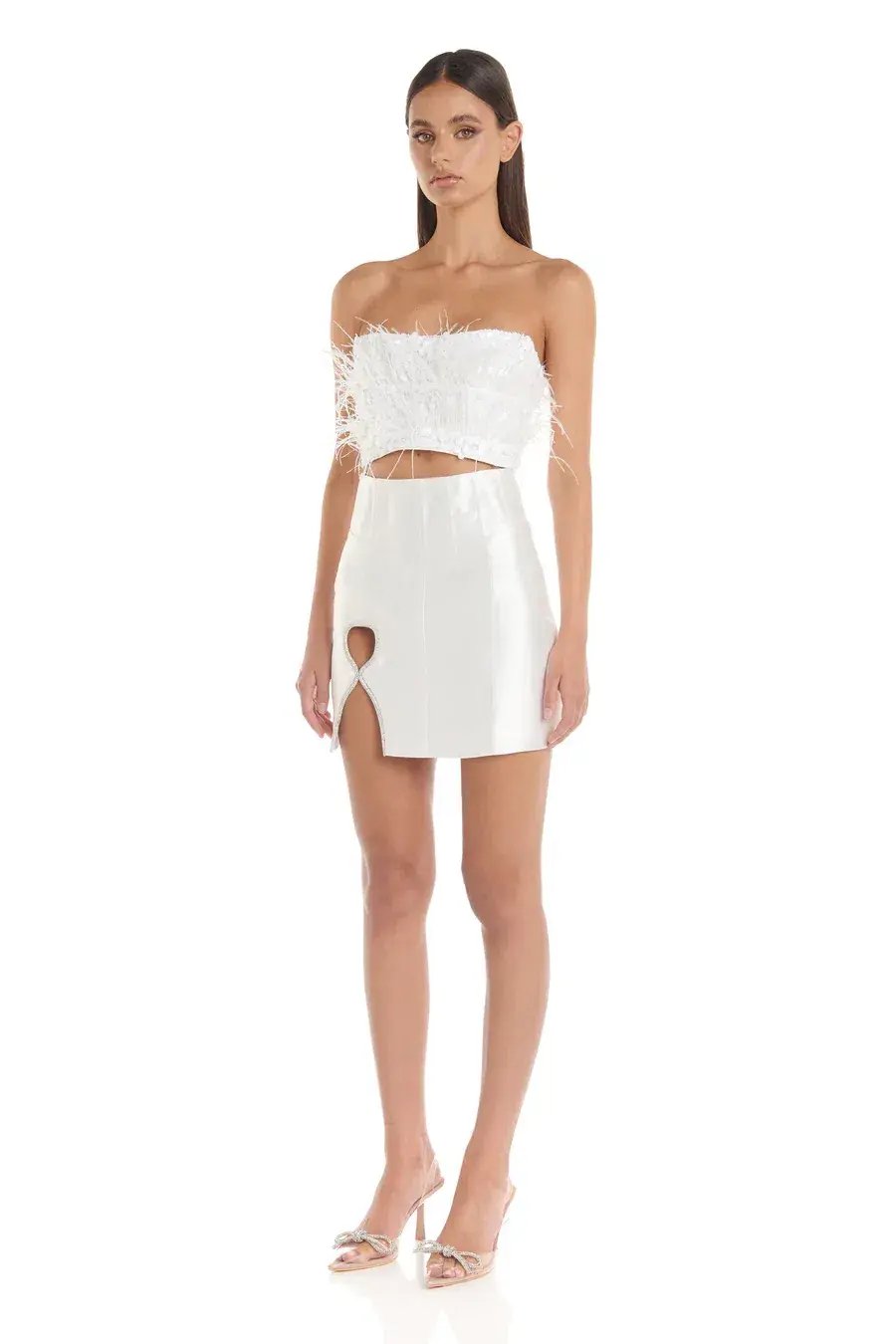 Eliya The Label Simone Skirt White Size 6 photo 2