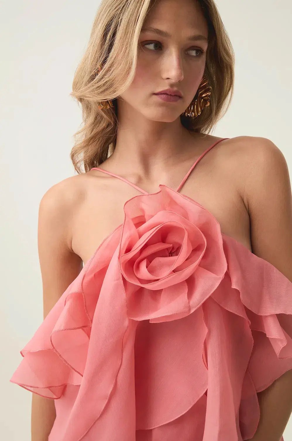 Aje Pandorea Layered Mini Dress in Washed Coral Size 8 photo 2