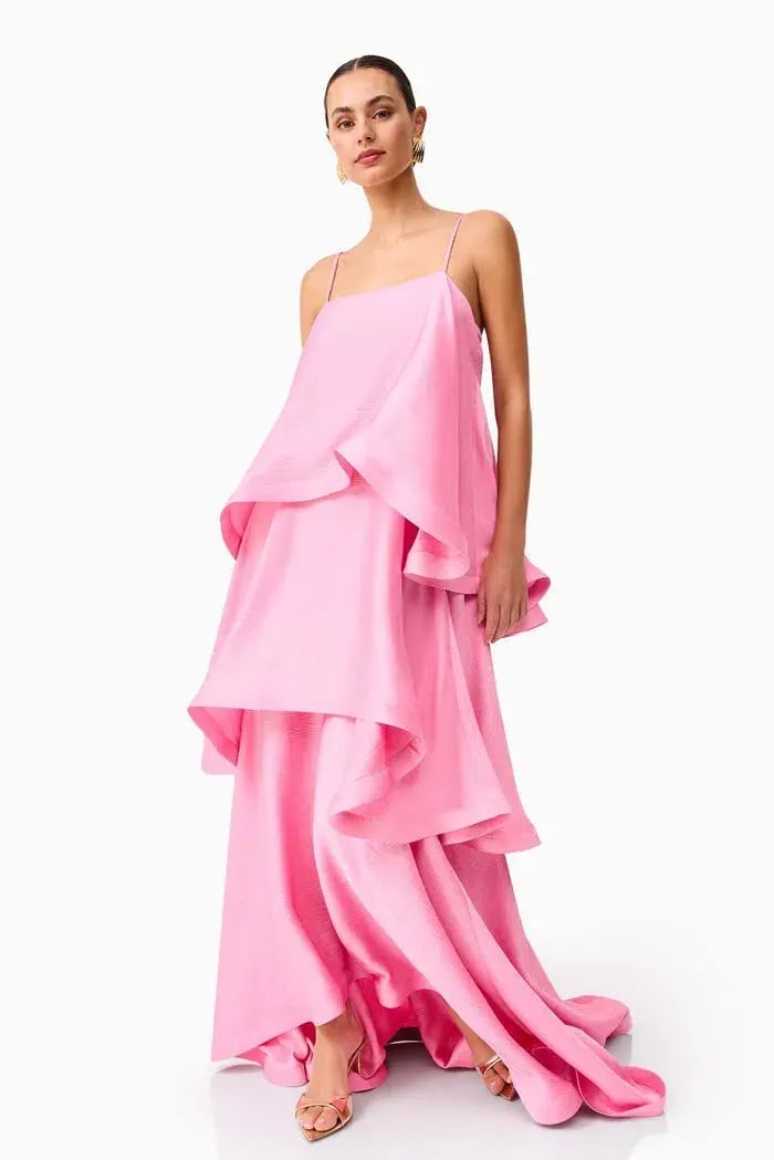 Elliatt Tilly Tiered Maxi Dress Pink Size M / AU 10 photo 2