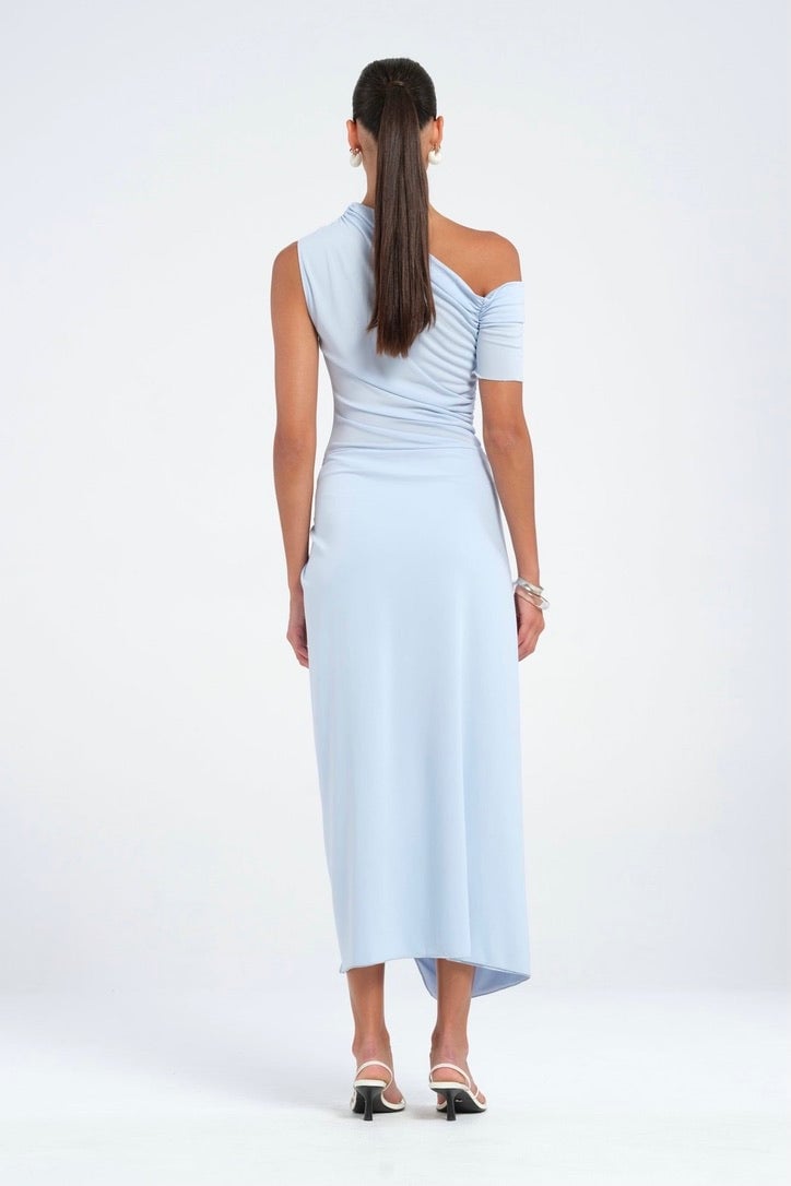 Benni Cleo One Shoulder Maxi Dress - Sky photo 3