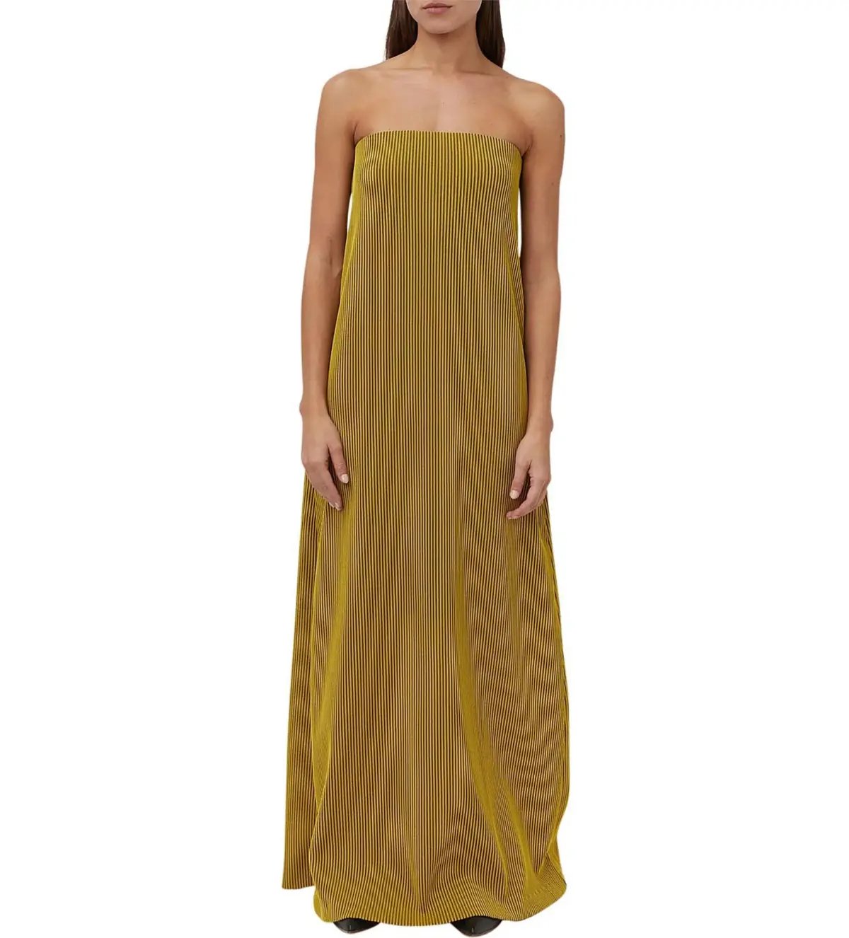Camilla and Marc Izaro Maxi Dress Brown/Yellow Size 10 photo 2