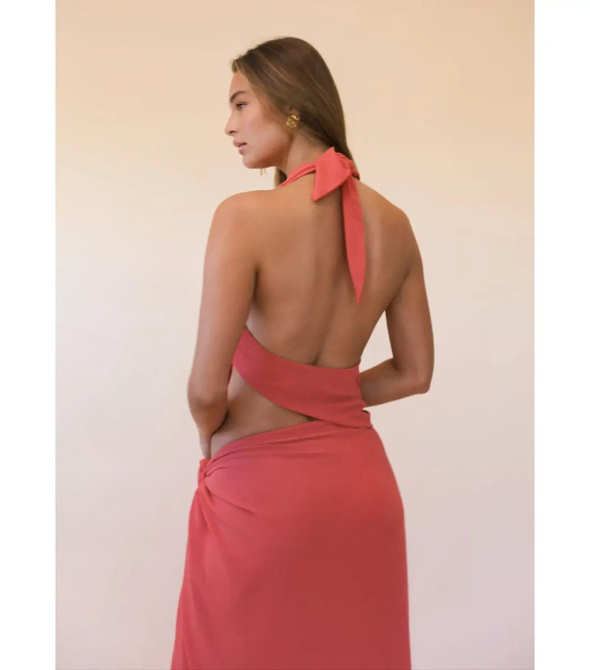 Koster Kulture Bobbies Top and Maxi Skirt Set in Coral Size S / AU 8 photo 3