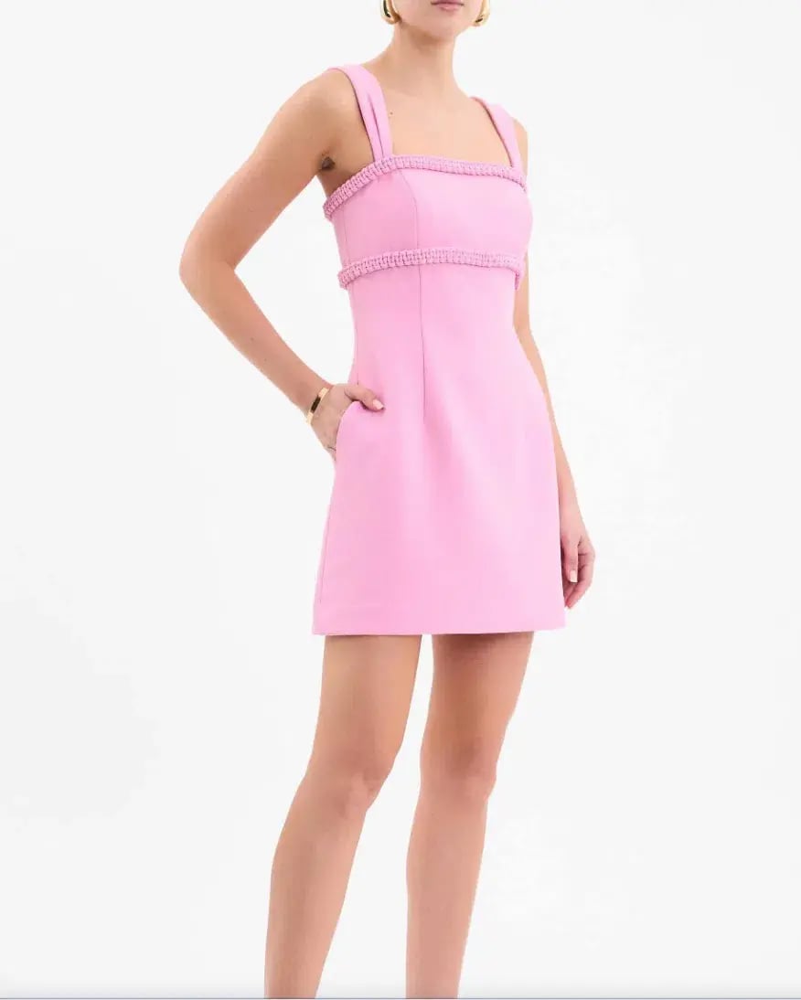 Rebecca Vallance Rochelle Mini Dress Pink Size AU 8 photo 4