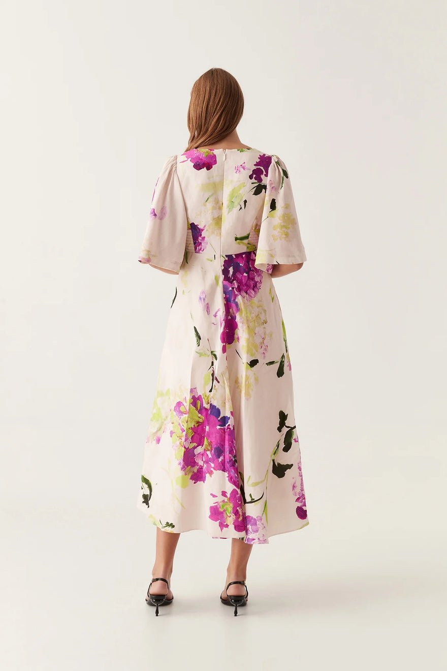 Aje Gilda Bell Sleeve Midi Dress - Wild Hydrangea photo 2