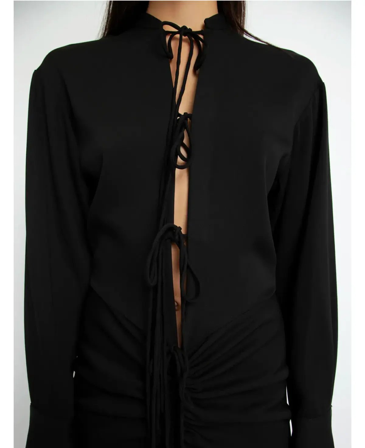 Christopher Esber Bertoia Long Sleeve Dress Black Size 8 photo 2
