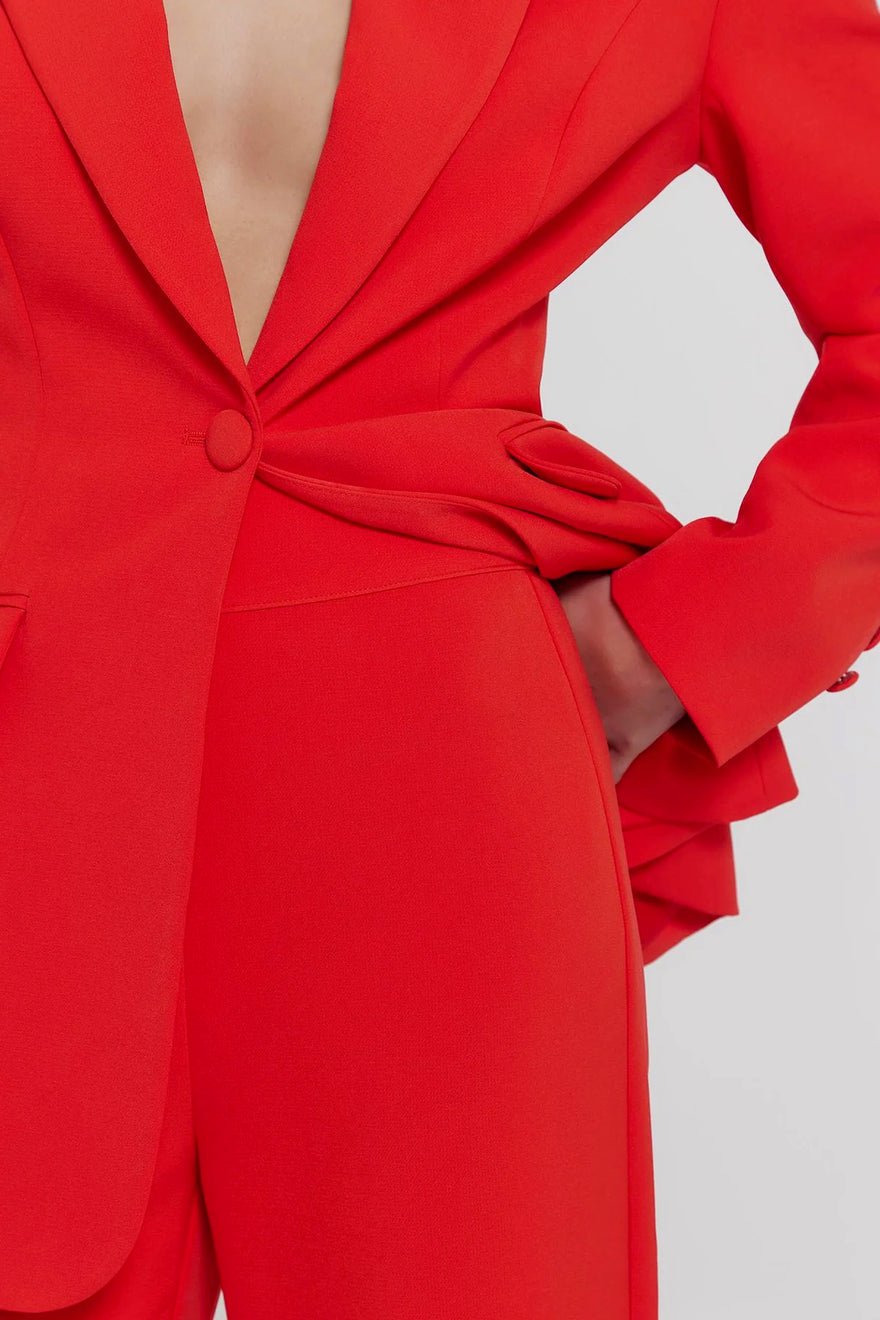 Kianna Shim Flare Pant - Red photo 2