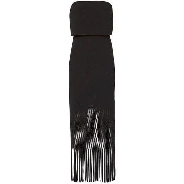 Dion Lee Strapless Laser Cut Dress Black Size AU 8 photo 5