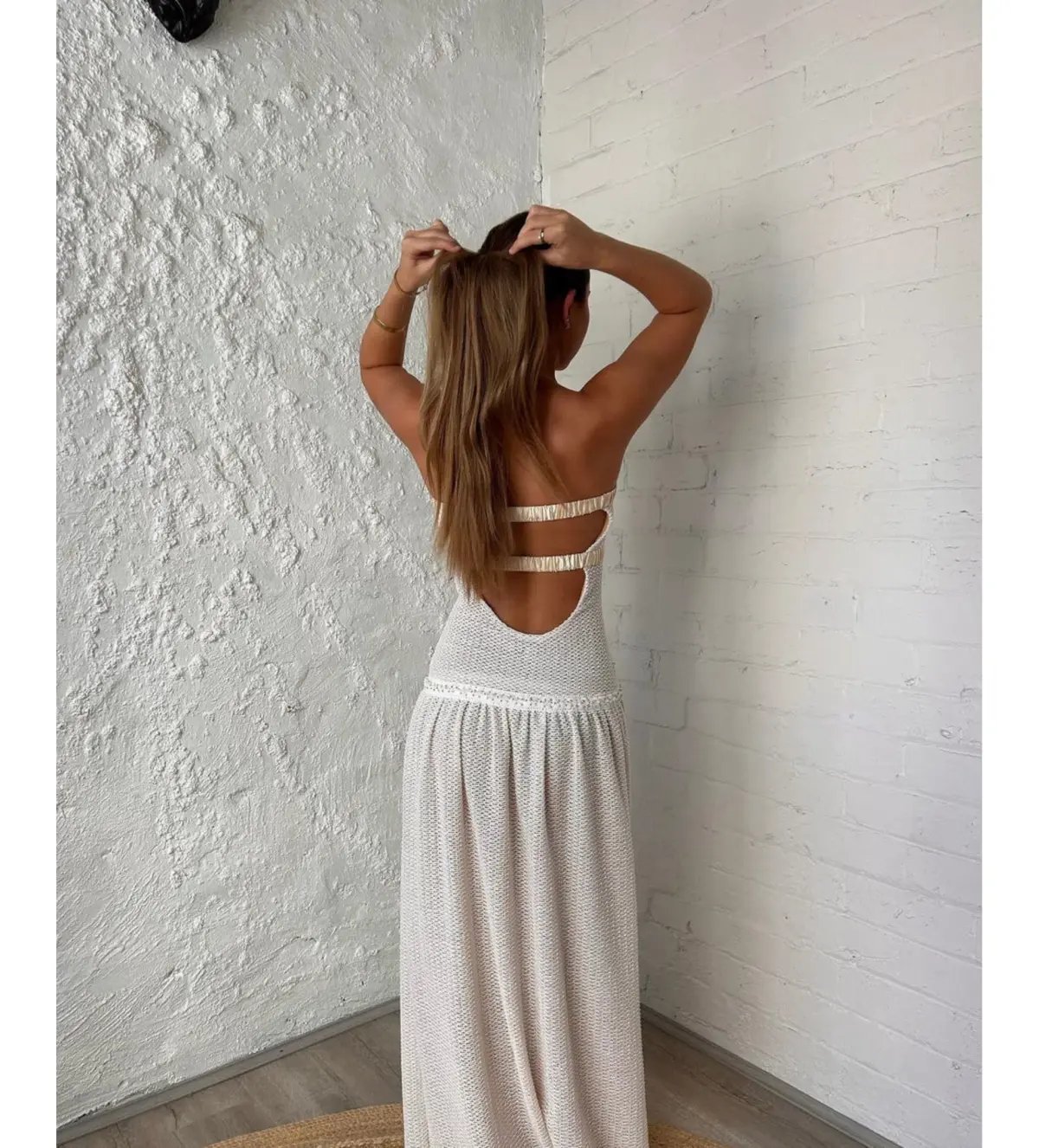 Fait Par Foutch Colette Maxi Dress Ivory Size AU 8 photo 4