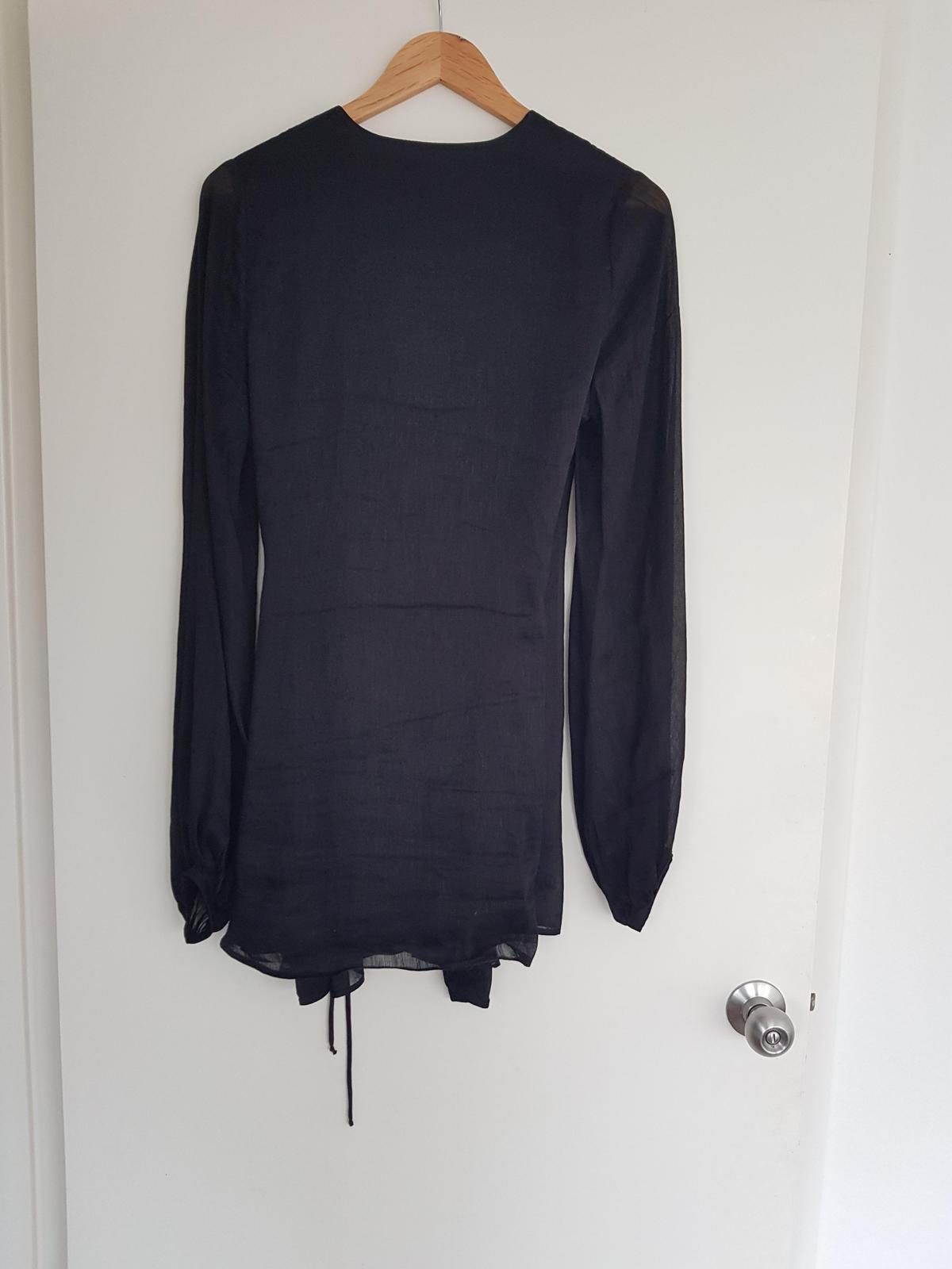 Matin, Westbourne Mini Wrap Dress, Black, size 8 photo 3