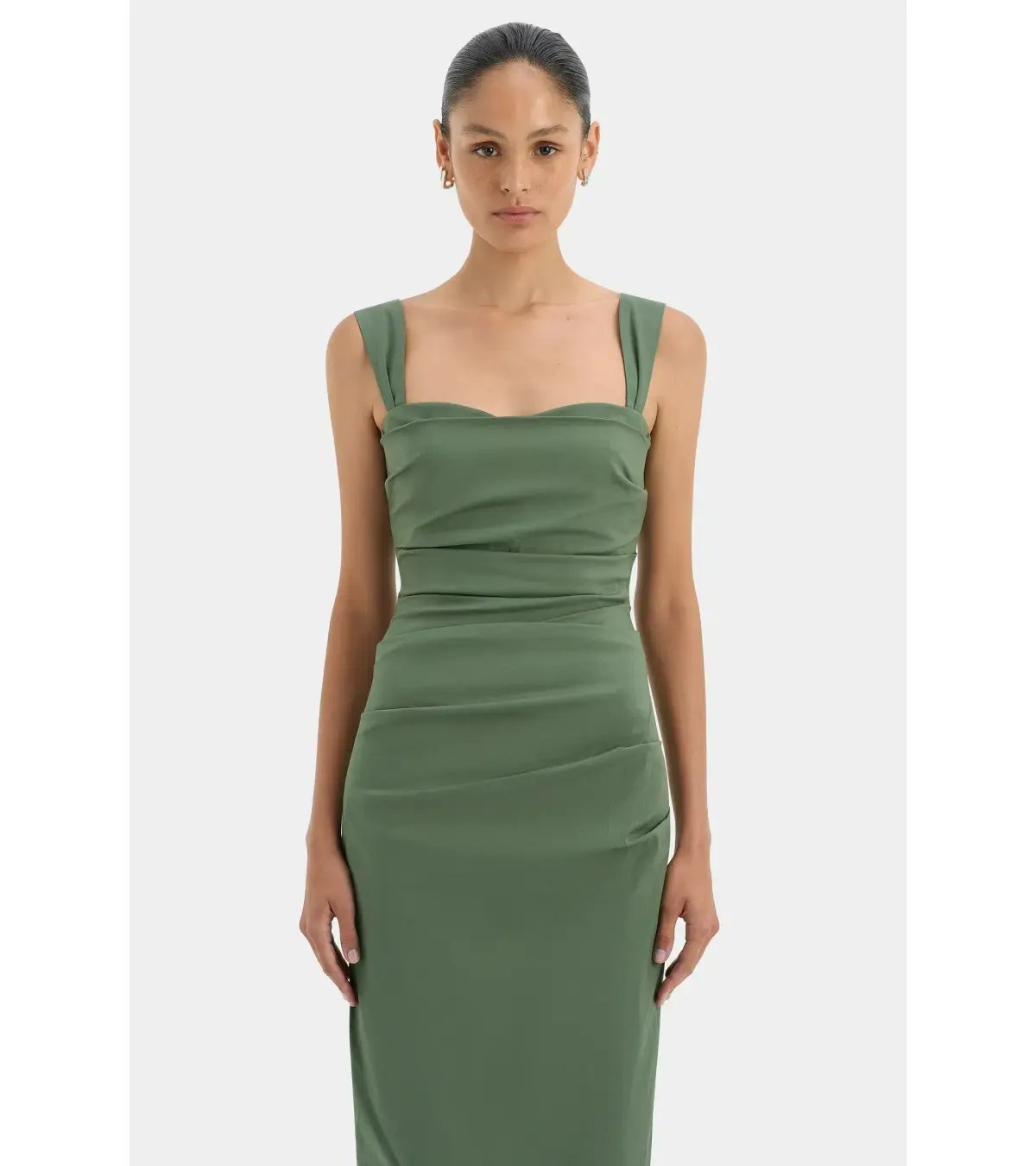Sir The Label Florent Balconette Gown in Forest Green Size AU 12 photo 3