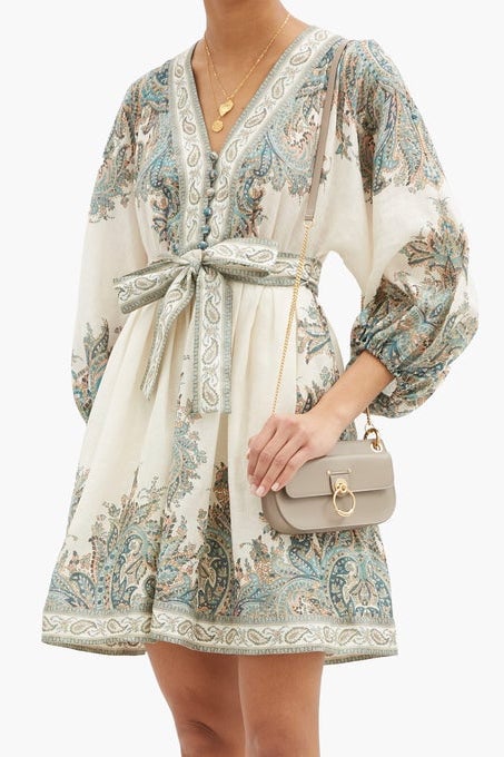 ZIMMERMANN BRIGHTON PAISLEY MINI DRESS - TURQUOISE photo 10