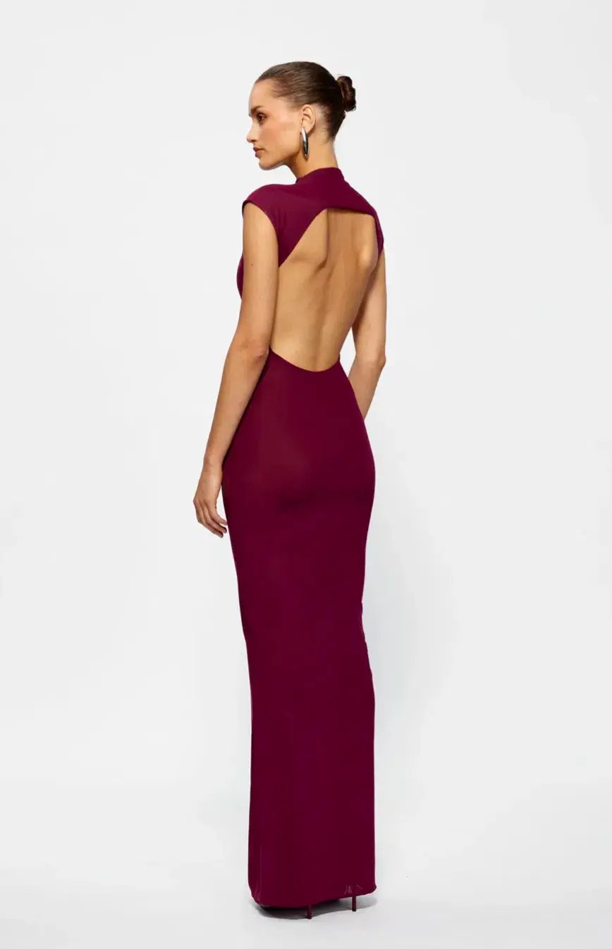 Effie Kats Caldwell Maxi Dress Burgundy Size M/ Size AU 10 photo 2