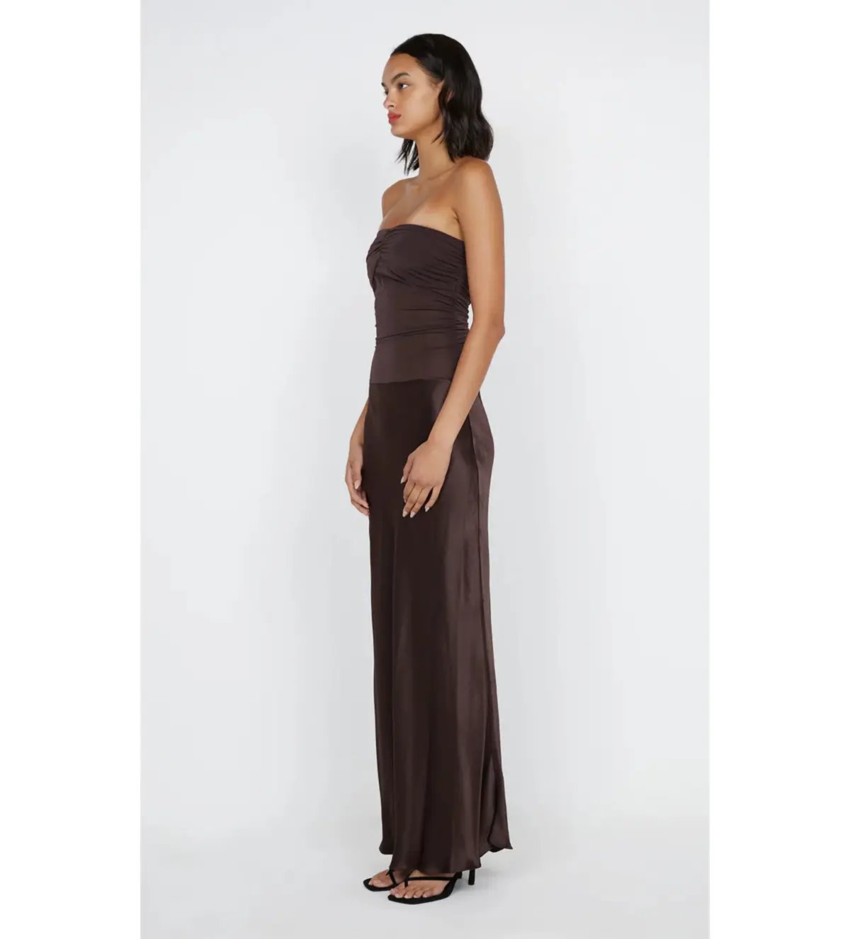 Bec & Bridge Dua Strapless Dress Dark Chocolate Size AU 6 photo 2