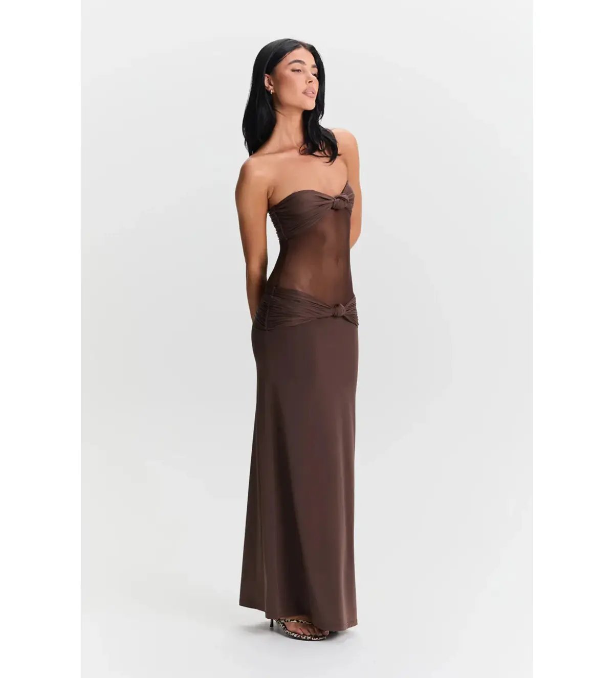Sasha Therese Amara Maxi Dress Brown Size M/AU 10 photo 3