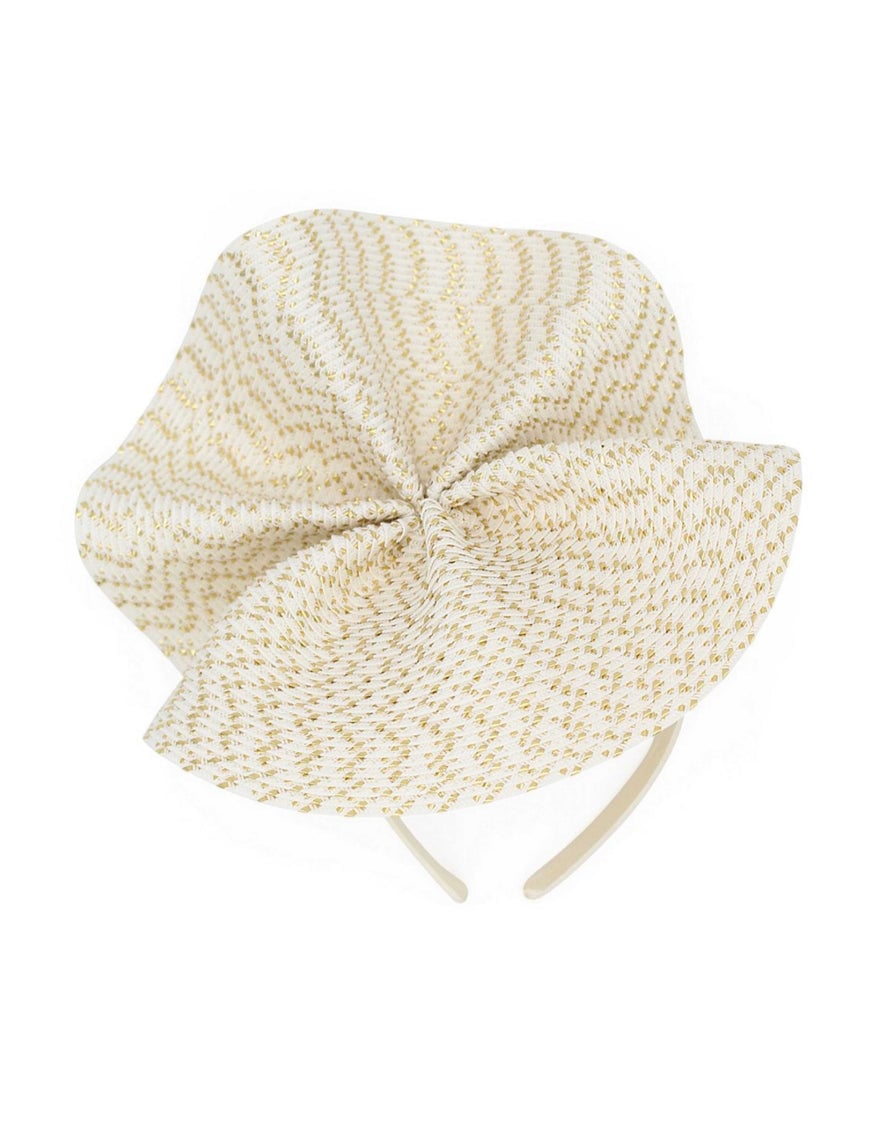 Morgan & Taylor Zaria Fascinator, Ivory/Gold photo 2