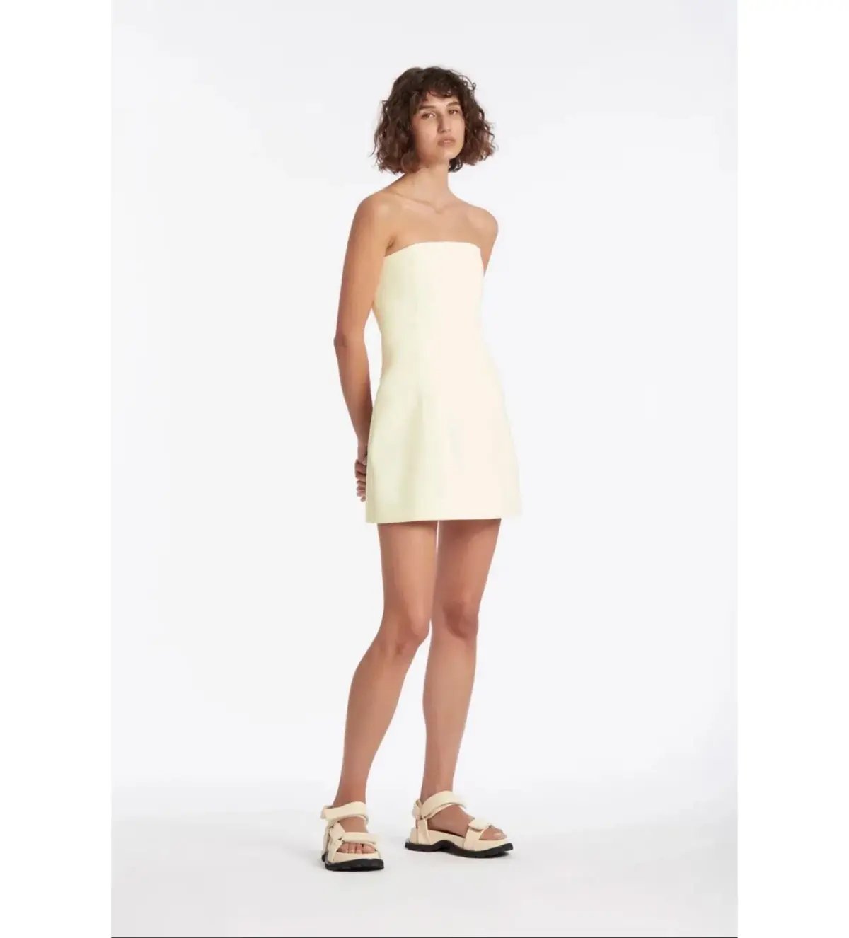 Sir The Label Marco Strapless Mini Dress in Lemon Size 2 /Au 10 photo 2