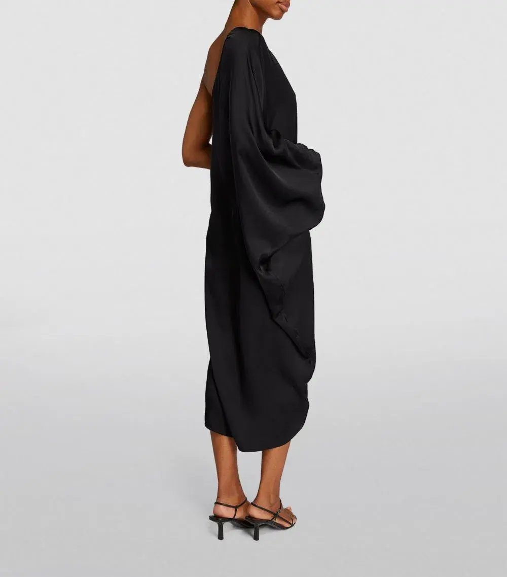 Anine Bing Black Silk Rowan Midi Dress Size 14 photo 2
